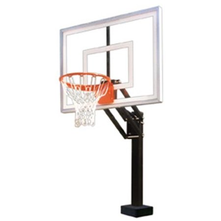 NEWALTHLETE HydroChamp II Stainless Steel-Acrylic Adjustable Poolside Basketball System; Black NE295280